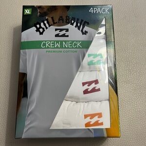 NWB - Billabong Men’s Crew Neck Undershirt (4-Pack) - Size XL